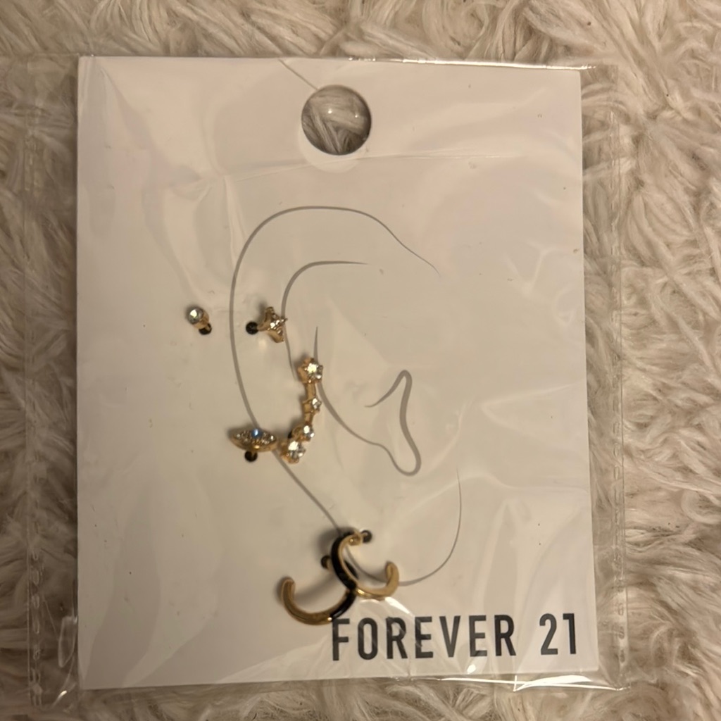 Forever 21 Gold And Silver Statement Earrings